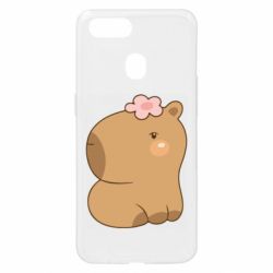 Чехол для Oppo A5s/A12 Капибара с цветком