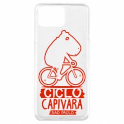 Чехол для Oppo A73 Капибара на велосипеде - PrintSalon