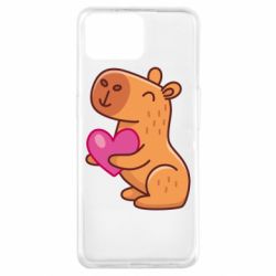 Чехол для Oppo A73 Капибара сердечко - PrintSalon