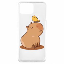 Чехол для Oppo A73 Капибара с птичкой - PrintSalon