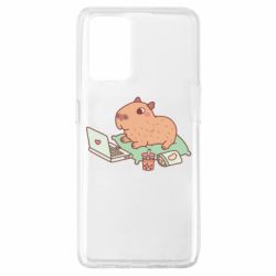 Чехол для Oppo A74 4G Capybara With Laptop - PrintSalon