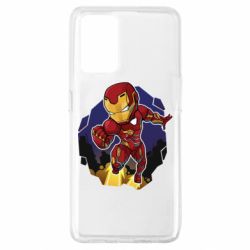 Чехол для Oppo A74 4G Flying Iron man - PrintSalon