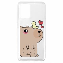 Чехол для Oppo A74 4G Капибара с цыпленком - PrintSalon