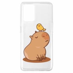 Чехол для Oppo A74 4G Капибара с птичкой - PrintSalon