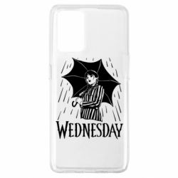 Чохол для Oppo A74 4G Венздей Вдамс и зонт - PrintSalon