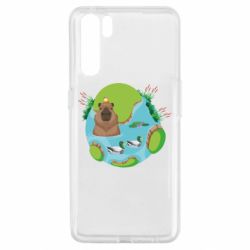 Чехол для Oppo A91/Reno3 Капибара в воде - PrintSalon