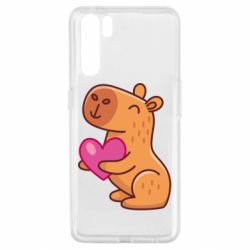 Чехол для Oppo A91/Reno3 Капибара сердечко - PrintSalon