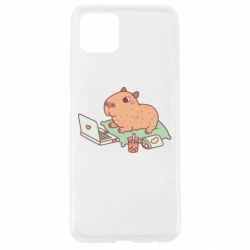 Чехол для Oppo A92s Capybara With Laptop - PrintSalon