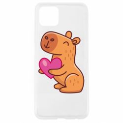 Чехол для Oppo A92s Капибара сердечко - PrintSalon