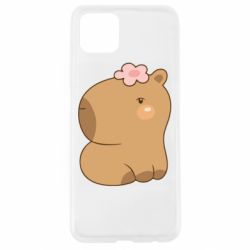 Чохол для Oppo A92sКапібара з квіткою - PrintSalon