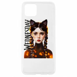 Чехол для Oppo A92s Венздей кошка - PrintSalon