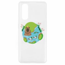 Чехол для Oppo Find X2 Капибара в воде - PrintSalon