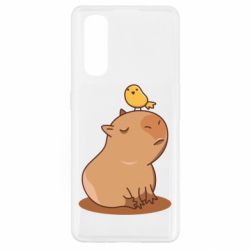 Чохол для Oppo Find X2Капібара з пташкою