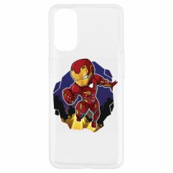Чехол для Oppo Reno 4 Flying Iron man - PrintSalon
