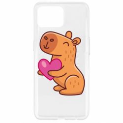 Чехол для Oppo Reno 4 Lite Капибара сердечко - PrintSalon