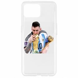 Чехол для Oppo Reno 4 Lite Месси целует кубок - PrintSalon