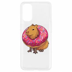 Чехол для Oppo Reno 4 Пончик с капибарой - PrintSalon