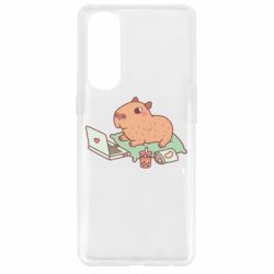 Чехол для Oppo Reno 4 Pro Capybara With Laptop - PrintSalon