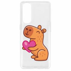 Чехол для Oppo Reno 4 Pro Капибара сердечко - PrintSalon