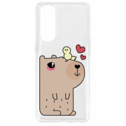Чехол для Oppo Reno 4 Pro Капибара с цыпленком - PrintSalon