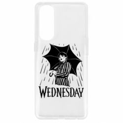 Чохол для Oppo Reno 4 Pro Венздей Вдамс и зонт - PrintSalon