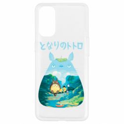 Чехол для Oppo Reno 4 Тоторо на рыбалке - PrintSalon