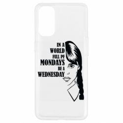 Чехол для Oppo Reno 4 Wednesday girl - PrintSalon
