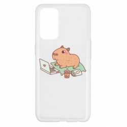 Чехол для Oppo Reno 5 4G Capybara With Laptop - PrintSalon