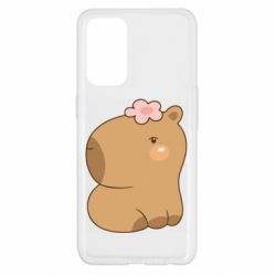 Чохол для Oppo Reno 5 4G Капібара з квіткою - PrintSalon