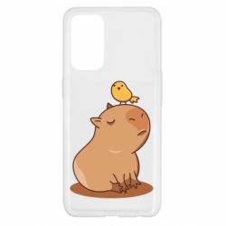 Чохол для Oppo Reno 5 4G Капібара з пташкою