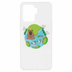 Чехол для Oppo Reno 5 Lite Капибара в воде - PrintSalon