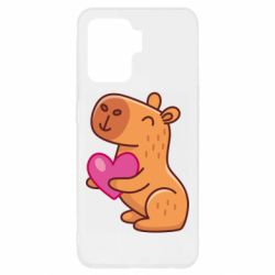 Чехол для Oppo Reno 5 Lite Капибара сердечко - PrintSalon