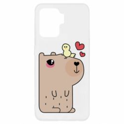 Чехол для Oppo Reno 5 Lite Капибара с цыпленком - PrintSalon