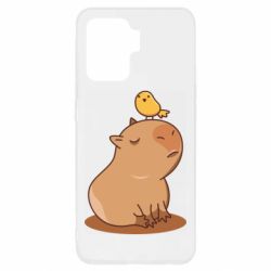 Чохол для Oppo Reno 5 Lite Капібара з пташкою