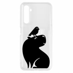 Чохол для Realme 6 Копібара та Пташка - PrintSalon