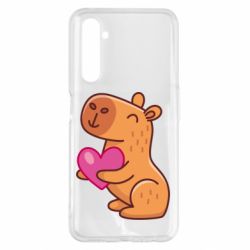 Чехол для Realme 6 Pro Капибара сердечко - PrintSalon