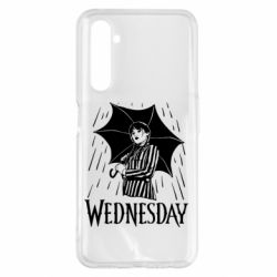 Чохол для Realme 6 Pro Венздей Вдамс и зонт - PrintSalon