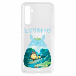 Чехол для Realme 6 Тоторо на рыбалке - PrintSalon