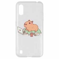 Чехол для Samsung A01/M01 Capybara With Laptop