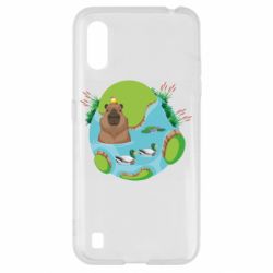 Чехол для Samsung A01/M01 Капибара в воде