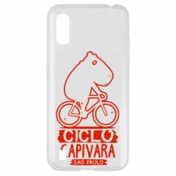 Чехол для Samsung A01/M01 Капибара на велосипеде