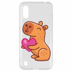 Чехол для Samsung A01/M01 Капибара сердечко