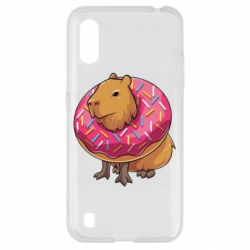 Чехол для Samsung A01/M01 Пончик с капибарой
