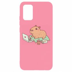 Чехол для Samsung A02s/M02s Capybara With Laptop - PrintSalon