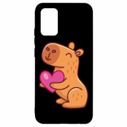 Чехол для Samsung A02s/M02s Капибара сердечко - PrintSalon