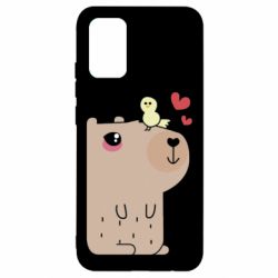 Чехол для Samsung A02s/M02s Капибара с цыпленком - PrintSalon