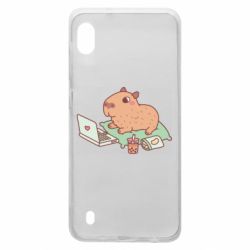 Чехол для Samsung A10 Capybara With Laptop