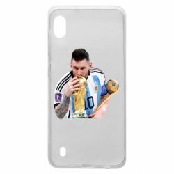 Чехол для Samsung A10 Месси целует кубок