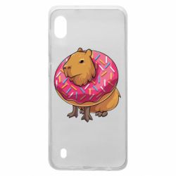 Чехол для Samsung A10 Пончик с капибарой