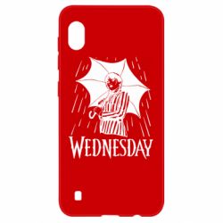 Чехол для Samsung A10 Венздей Вдамс и зонт